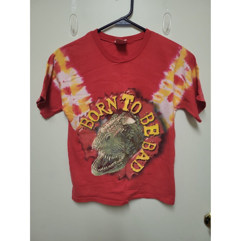 Vintage Y2K Disney Red, White, and Yellow Dinosaur Movie T-shirt